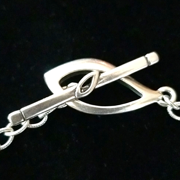 Vintage .925 Sterling Silver Faceted Crystal Long Beaded Necklace - Picture 9 of 16